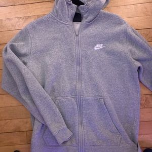 Gray Nike zip up